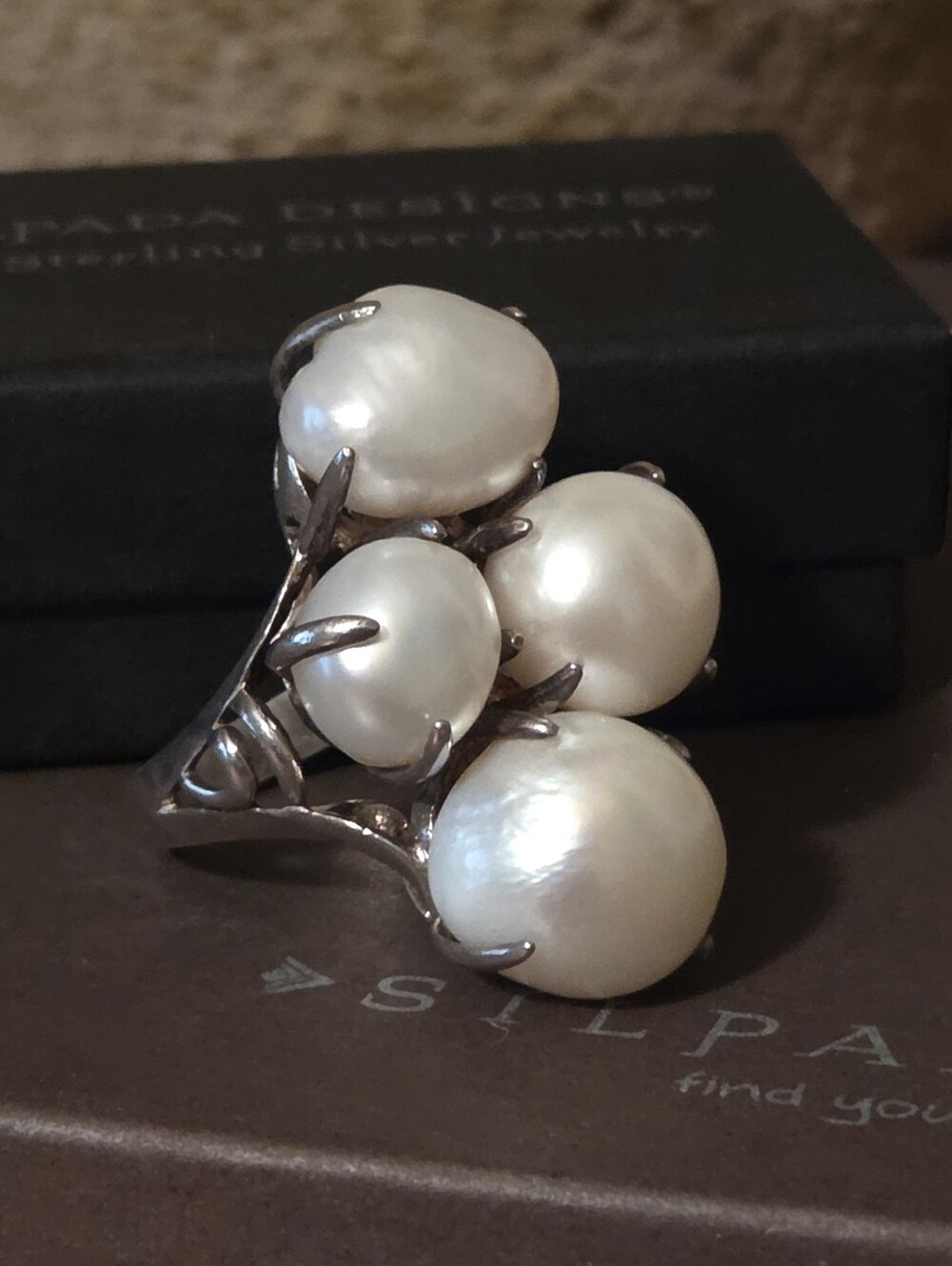 Silpada Sterling Silver & Pearl Ring